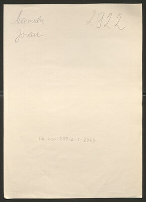 Mamula, Jovan, 6.2.1906. Policijski karton