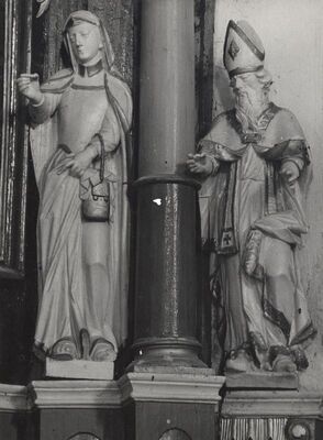 Orišje (Bosiljevo) - Crkva Uznesenja Blažene Djevice Marije, skulpture svetaca na oltaru sv. Antuna Padovanskog