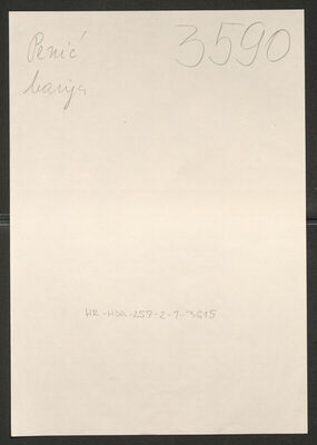 Penić, Marija, 1921. Policijski karton