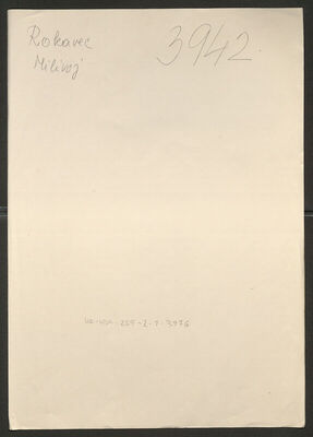 Rokavec, Milivoj, 25.11.1921. Policijski karton