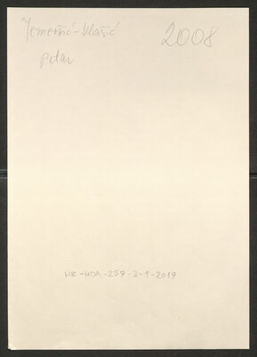 Jemeršić-Vlašić, Petar, 1879. Policijski karton