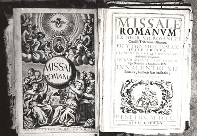 Cerje - Crkva sv. Ivana Evanđelista, misal