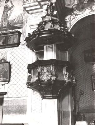 Samobor - Franjevačka crkva Uznesenja Blažene Djevice Marije, propovjedaonica