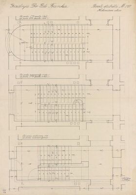 Stambena zgrada Frank, stubišta/tlocrt/od podruma do II. kata