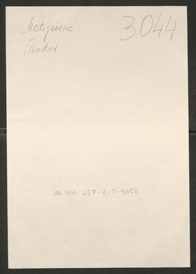 Matijašević, Šandor, 1896. Policijski karton