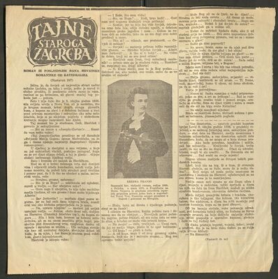 Katedralis (R. Habeduš): Tajne staroga Zagreba, roman iz posljednjih dana hrvatske romantike. Hrvatski dnevnik, 1939.