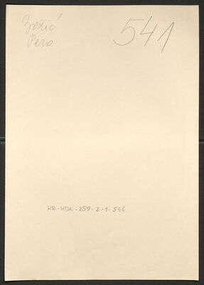 Božić, Pero, 1920. Policijski karton