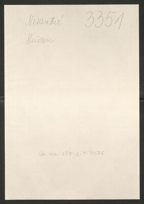 Neranđić, Dušan, 16.12.1913. Policijski karton