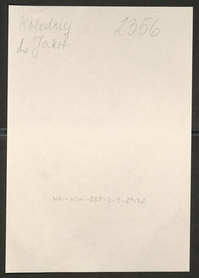 Kolodziej, Jakob, 31.1.1900. Policijski karton