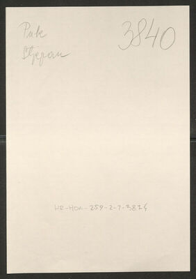 Puk, Stjepan, 16.8.1908. Policijski karton