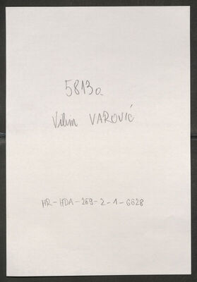 Varović, Vilim, 4.2.1898. Policijski karton