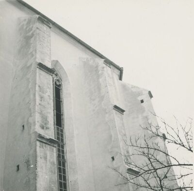 Lepoglava - Župna crkva, južno pročelje svetišta s kontraforima nakon obnove