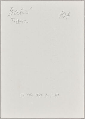 Babić, Franc, 1915. Policijski karton