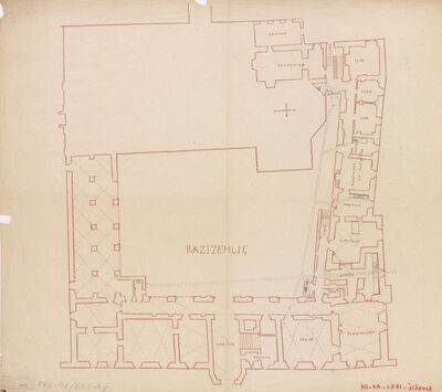 Povijesni kompleks Kutjevo, Projekt uređenja dvorca Turković, tlocrt razizemlja