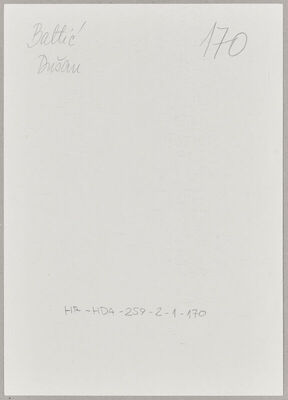 Baltić, Dušan, 20.6.1912. Policijski karton