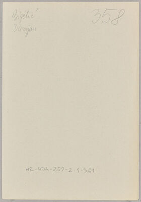 Bijelić, Damjan, 10.1.1904. Policijski karton