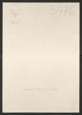 Pajić, Đuro, 1894. Policijski karton