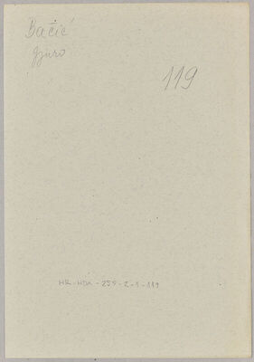 Bačić, Đuro, 18.5.1905. Policijski karton