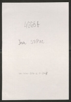 Stipac, Ivan, 15.9.1897. Policijski karton