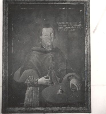 Kloštar Ivanić - Franjevačka crkva sv. Ivana Krstitelja, portret biskupa Klobušičkog