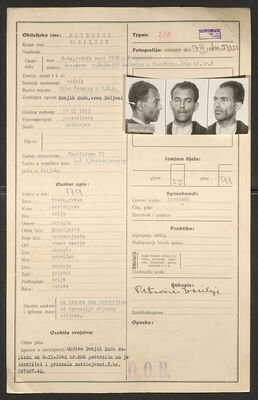 Petrović, Vasilije, 13.11.1913. Policijski karton