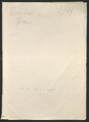 Korporić, Glinka rođ. Tabaks, 20.10.1903. Policijski karton