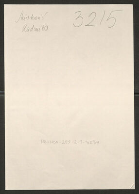 Mirković, Radmilo, 6.4.1921. Policijski karton