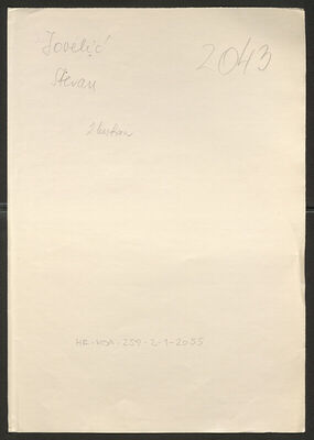 Jovelić, Stevan, 27.8.1908. Policijski karton