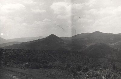 Modruš (Josipdol) - panorama sa sjevera od napuštene ceste