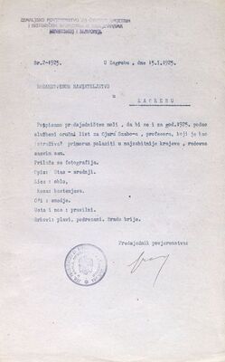 Gjuro Szabo, službeni oružni list