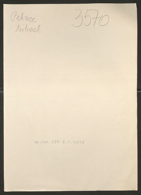 Pehnec, Mihael, 21.5.1908. Policijski karton