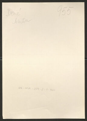 Dević, Martin, 29.7.1923. Policijski karton