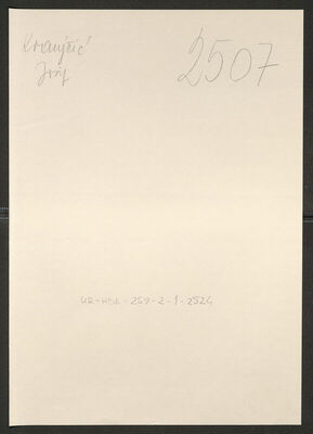 Kranjčić, Josip, 1920. Policijski karton