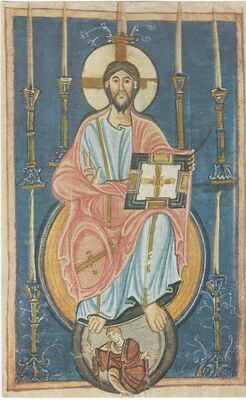 Isus Krist usred sedam svijećnjaka prema minijaturi