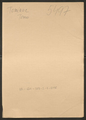 Tominac, Tomo, 16.12.1903. Policijski karton