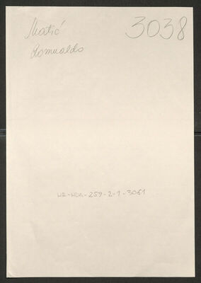 Matić, Romualdo, 7.2.1882. Policijski karton