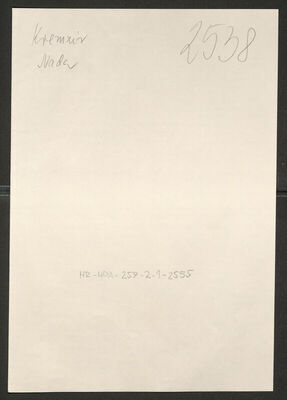 Kremzir, Nada, 16.6.1908. Policijski karton