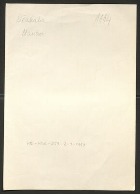 Džakula, Stanko, 1890. Policijski karton