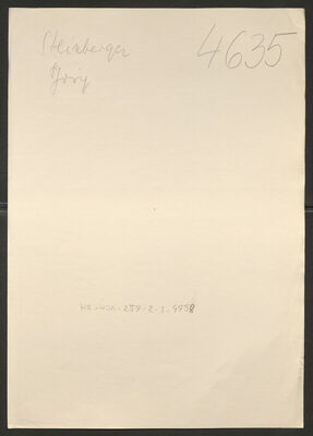 Steinberger, Josip, 21.2.1911. Policijski karton