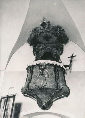 Svetice (Ozalj) - Crkva Blažene Djevice Marije, propovjedaonica