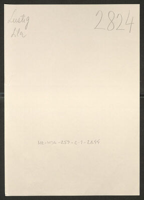 Lustig, Lila, 18.3.1895. Policijski karton