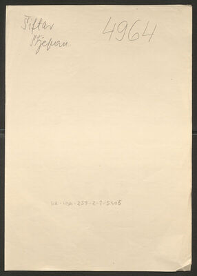 Šiftar, Stjepan, 13.7.1887. Policijski karton