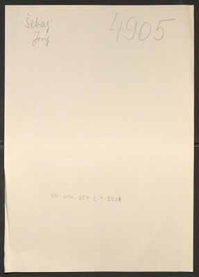 Šebalj, Josip, 28.1.1915. Policijski karton