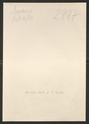 Marković, Mihajlo, 29.1.1899. Policijski karton