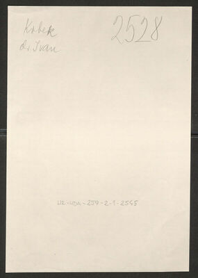 Krbek, Ivan, 1890. Policijski karton