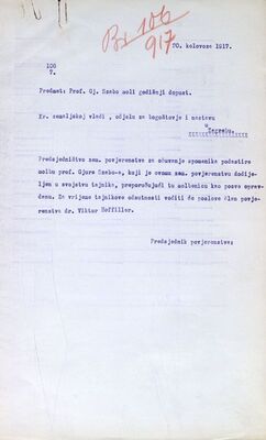 Gjuro Szabo, zamolba za godišnji dopust