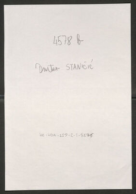 Staničić, Dmitar, 15.8.1896. Policijski karton