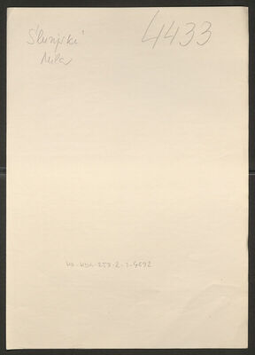 Slunjski, Mila, 28.1.1907. Policijski karton