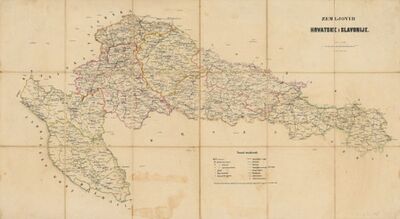 Zemljovid Hrvatske i Slavonije