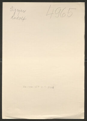 Šignjar, Rudolf, 1.4.1908. Policijski karton